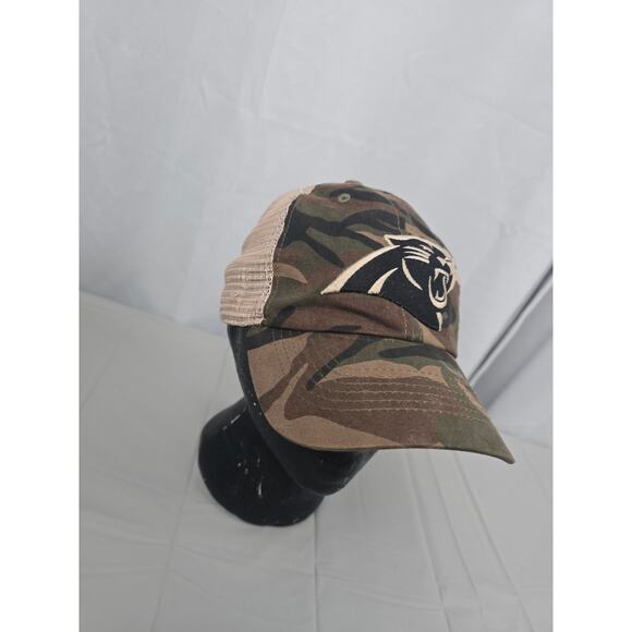 Carolina Panthers NFL‎ Team Apparel Camo Trucker Hat Snapback Adjustable - Picture 12 of 16